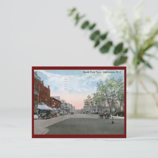 Park Place, Morristown NJ 1915  Briefkaart (Staand voorkant)