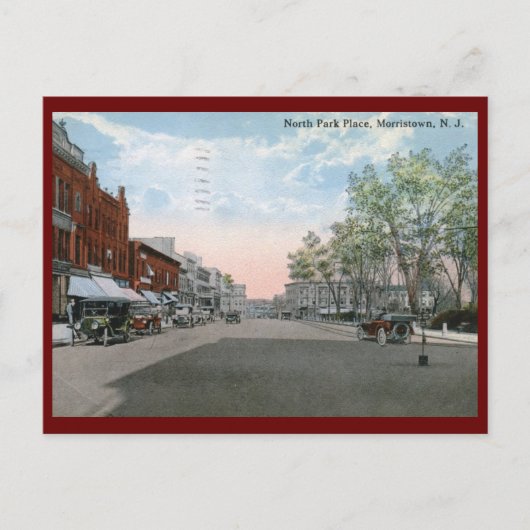 Park Place, Morristown NJ 1915  Briefkaart (Voorkant)