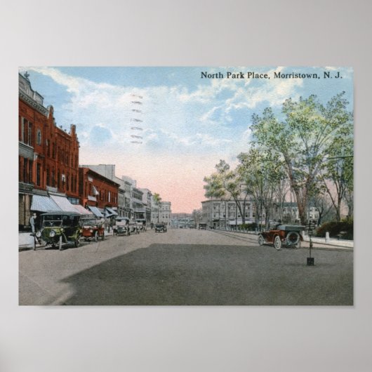 Park Place, Morristown NJ 1915  Poster (Voorkant)