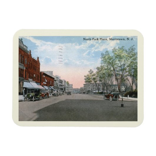 Park Place, Morristown NJ 1915  Style Magneet (Horizontaal)