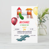 Park Playground Fun Kids Birthday Kaart (Staand voorkant)