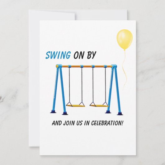 Park Playground Fun Kids Birthday Kaart (Achterkant)