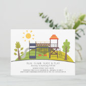 Park Playground Kids Birthday Kaart (Staand voorkant)