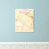 Park Pond Roger Williams Park Atlas Map Canvas Afdruk (Insitu (Houten vloer))