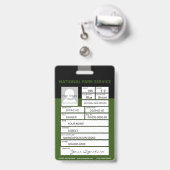 Park Ranger Badge (Achterkant met uittrekbare clip)