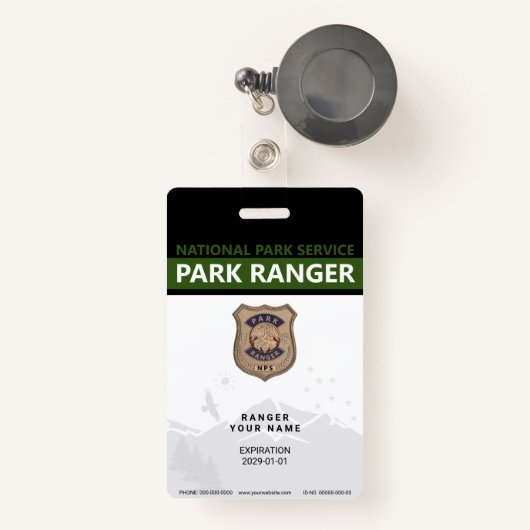 Park Ranger Badge (Voorkant met intrekbare)