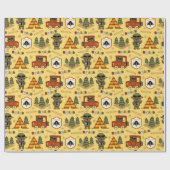 Park Ranger Beer Pattern Cadeaupapier (Vlak)