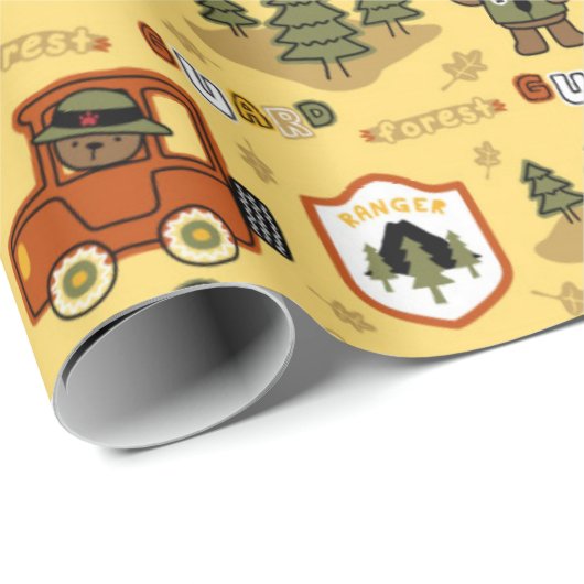 Park Ranger Beer Pattern Cadeaupapier (Rol Hoek)