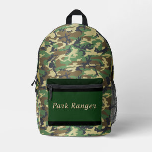 Park Ranger Camo Bedrukte Rugzak