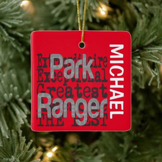 Park Ranger Extraordinaire CUSTOM Keramisch Ornament (Boom)
