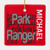 Park Ranger Extraordinaire CUSTOM Keramisch Ornament (Achterkant)