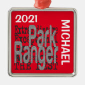 Park Ranger Extraordinaire CUSTOM Metalen Ornament (Voorkant)