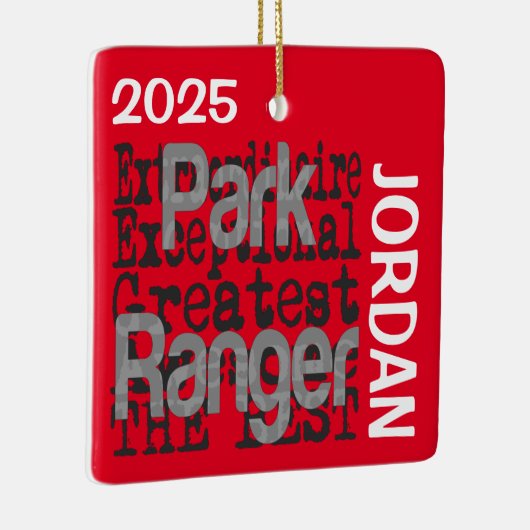 Park Ranger Extraordinaire Keramisch Ornament (Rechts)