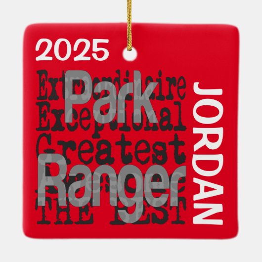 Park Ranger Extraordinaire Keramisch Ornament (Achterkant)