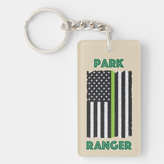 Park Ranger Flag Sleutelhanger (Voorkant)