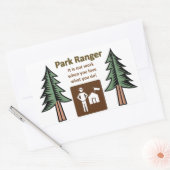 Park Ranger Rechthoekige Sticker (Envelop)