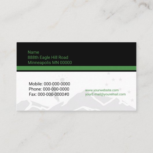 Park Ranger Visitekaartje (Achterkant)