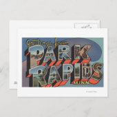 Park Rapids, Minnesota - Grote lettertjes Briefkaart (Voorkant / Achterkant)