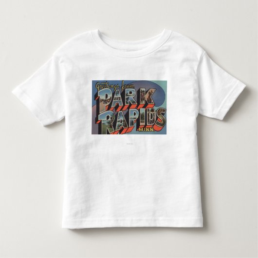 Park Rapids, Minnesota - Grote lettertjes Kinder Shirts (Voorkant)