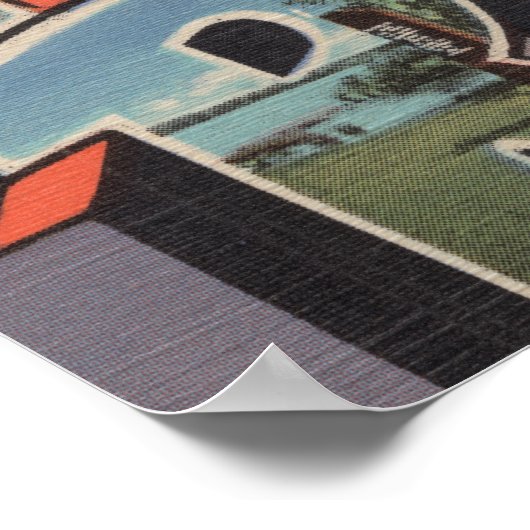 Park Rapids, Minnesota - Grote lettertjes Poster (Hoek)