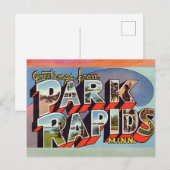 Park Rapids Minnesota Vintage Briefkaart (Voorkant / Achterkant)