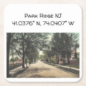 Park Ridge NJ Map Coordinates 1910 stijl Kartonnen Onderzetters (Voorkant)