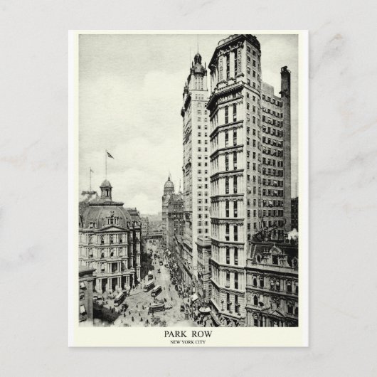 Park Row, New York City Briefkaart (Voorkant)