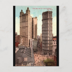 Park Row, St. Paul Buildings NYC c1915  Briefkaart