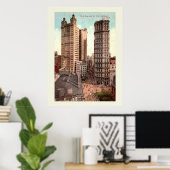 Park Row, St. Paul Buildings NYC c1915 Pos Poster (Thuiskantoor)