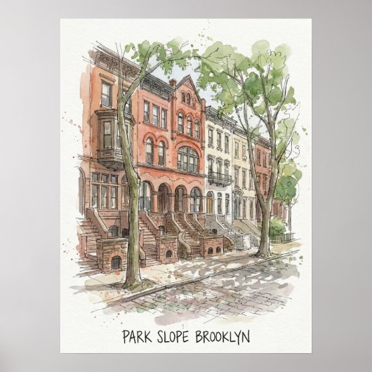 Park Slope Brooklyn New York Poster (Voorkant)