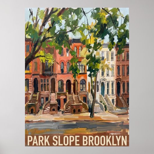 Park Slope Brooklyn New York Poster (Voorkant)