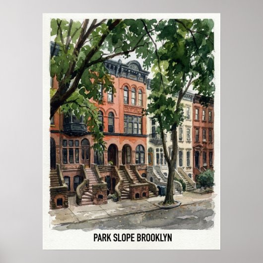 Park Slope Brooklyn New York Poster (Voorkant)