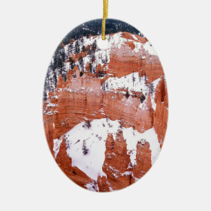 Park Snowy Bryce Canyon Utah Keramisch Ornament