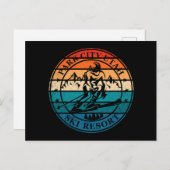 Park stad Utah skigebied vintage Feestdagenkaart (Voorkant / Achterkant)