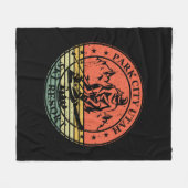 Park stad Utah skigebied vintage Fleece Deken (Voorkant (Horizontaal))