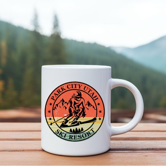 Park stad Utah skigebied vintage Mok