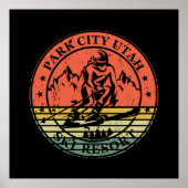 Park stad Utah skigebied vintage Poster (Voorkant)