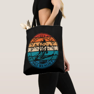 Park stad Utah skigebied vintage Tote Bag
