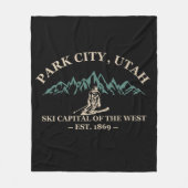 Park stad Utah skigebieden Fleece Deken (Voorkant)