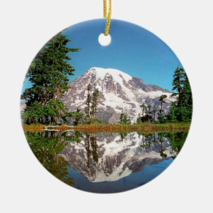 Park Tahomas Ziet Glass Mt Rainier Keramisch Ornament