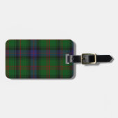 Park tartan green blue plaid bagagelabel (Voorkant horizontaal)