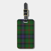 Park tartan green blue plaid bagagelabel (Voorkant verticaal)