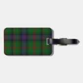Park tartan green blue plaid bagagelabel (Achterkant horizontaal)