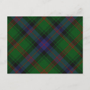 Park tartan green blue plaid briefkaart