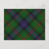 Park tartan green blue plaid briefkaart (Voorkant)
