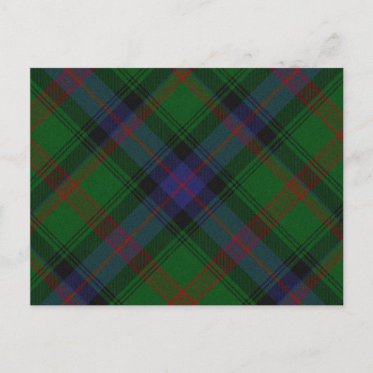 Park tartan green blue plaid briefkaart (Voorkant)
