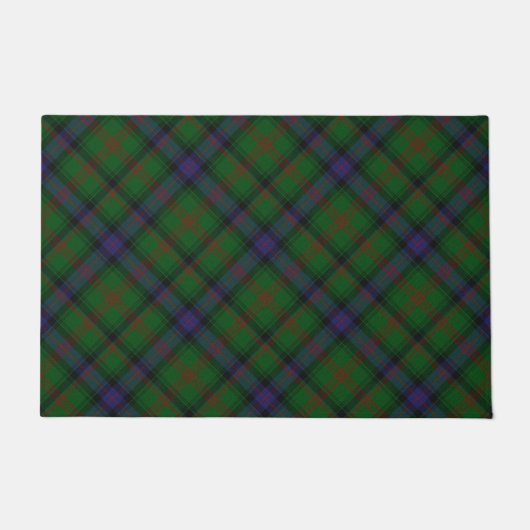 Park tartan green blue plaid deurmat (Voorkant)