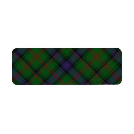 Park tartan green blue plaid etiket (Voorkant)