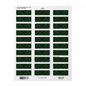 Park tartan green blue plaid etiket (Full Sheet)