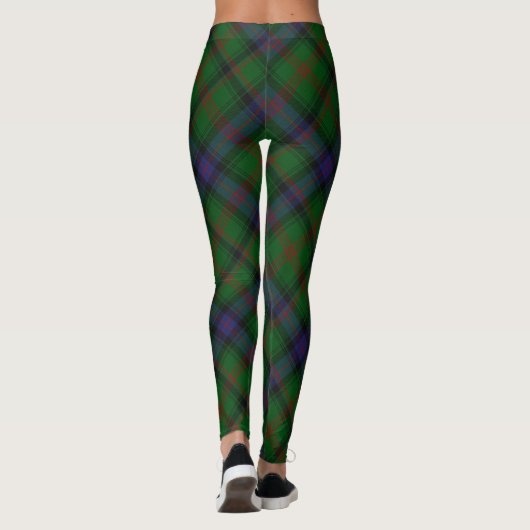 Park tartan green blue plaid leggings (Achterkant)